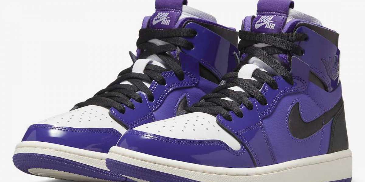 2022 Release Air Jordan 1 Zoom CMFT "Purple Patent" Basketball Shoes