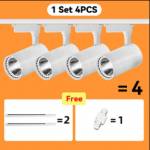 LED track light fixture set