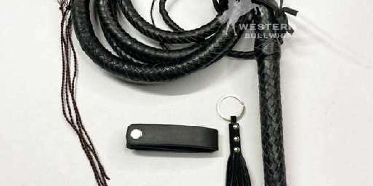 8 Ft Cowhide Whip Indiana Jones Style in Black