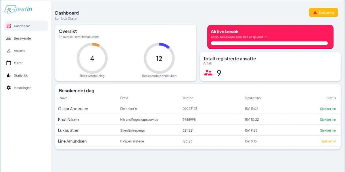 Digital Besøkssystem for Effektiv Innsjekk i Bedrifter