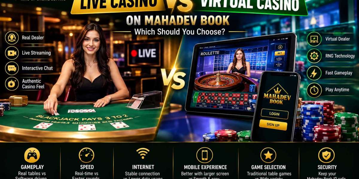Live Casino vs Virtual Casino on Mahadev Book: 2026 Guide